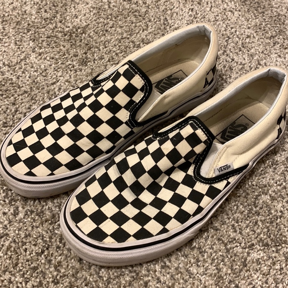Vans black/white checker print size 8.5